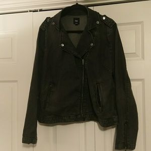 Faded black denim jacket